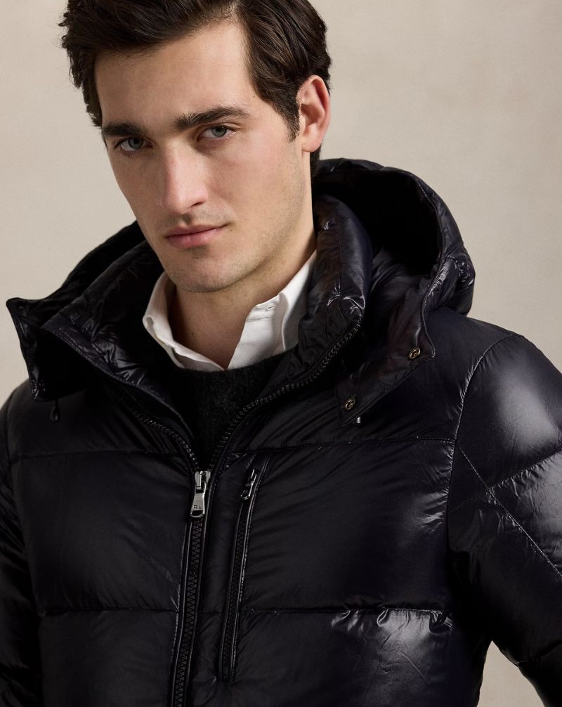 Herren-Daunenjacke in Premium-Glanzoptik®