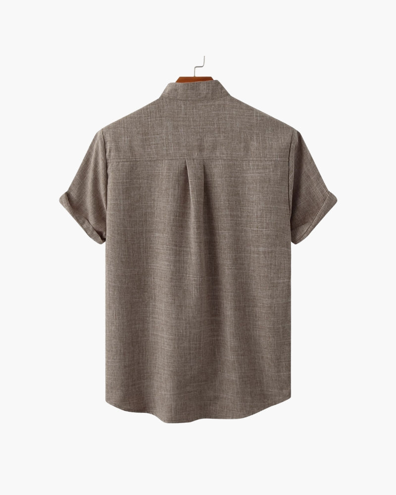 The Mark Mandarin-Collar Polo