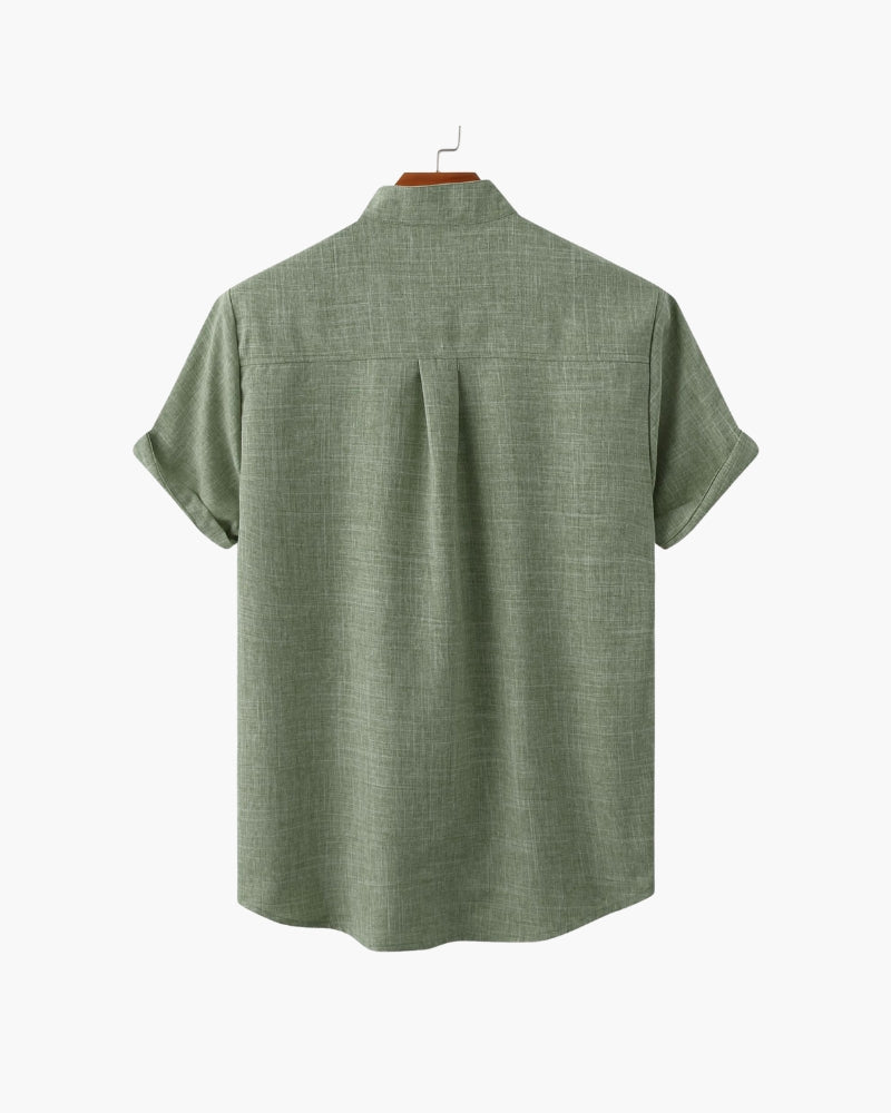 The Mark Mandarin-Collar Polo
